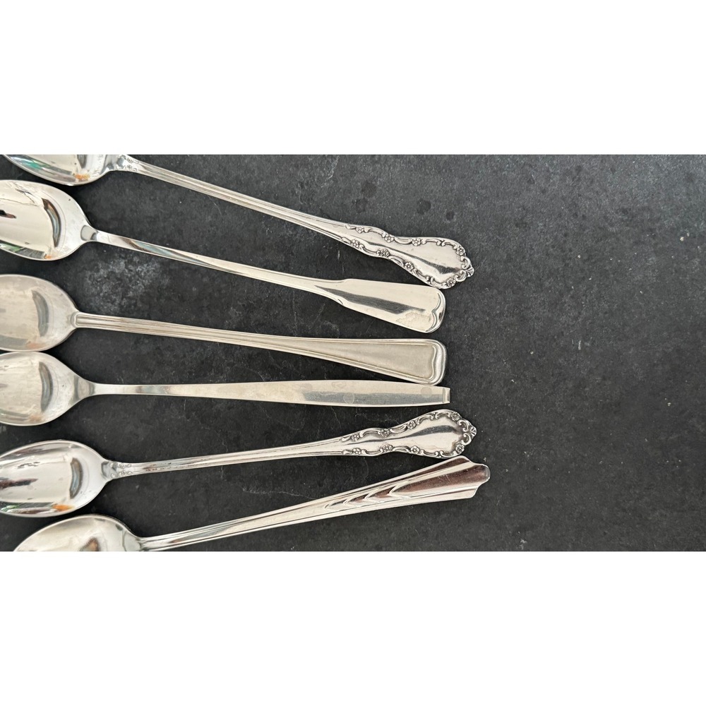Mixed lot Iced Tea Spoons silverplate vintage Gorham Oneida Oneidacraft - Picture 5 of 6
